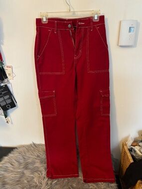 Baggy red jeans